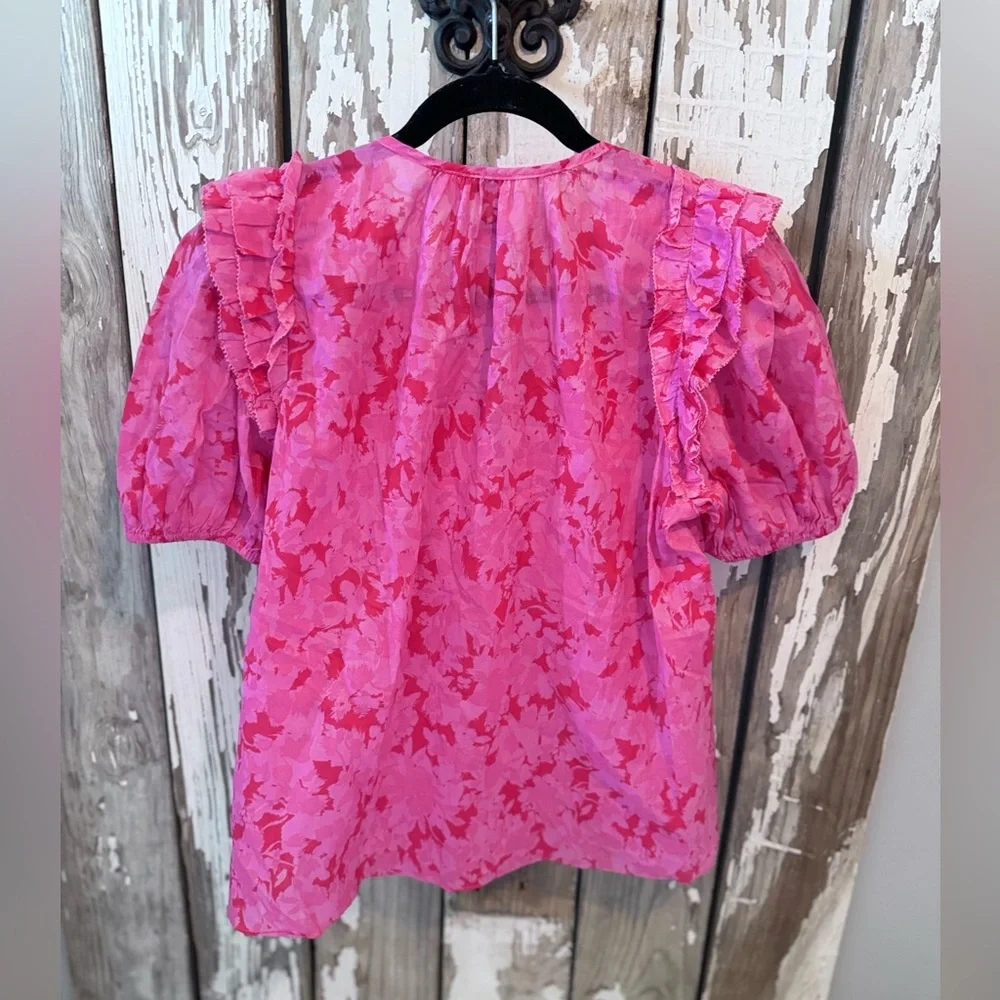 Karlie Pink Floral Blouse - Picture 8 of 9